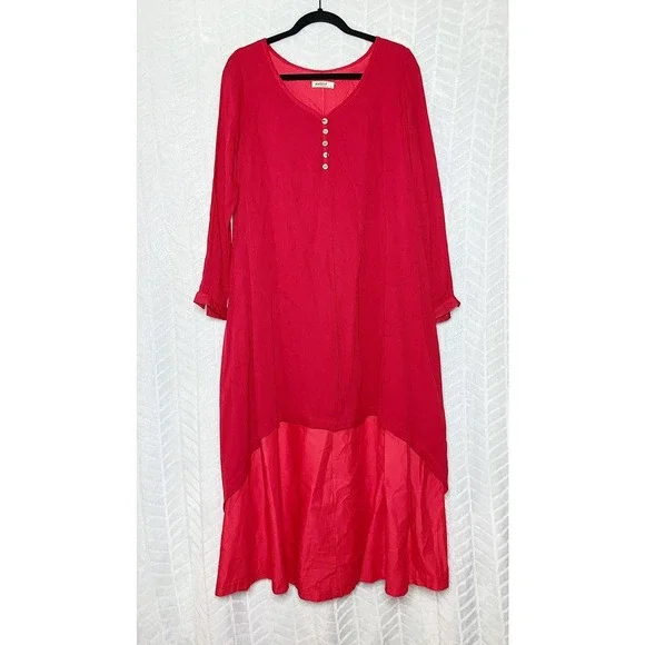 Anself | Dresses | Anself Dress Lagenlook Layered Oversized Long Sleeve Vneck Red S | Poshmark Anself | Dresses | Anself Dress Lagenlook Layered Oversized Long Sleeve Vneck Red S | Poshmark